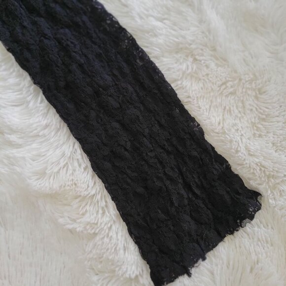 Free People Women's Madison Sheer Long Bell Sleeve Black Cropped Top XS - Picture 11 of 11